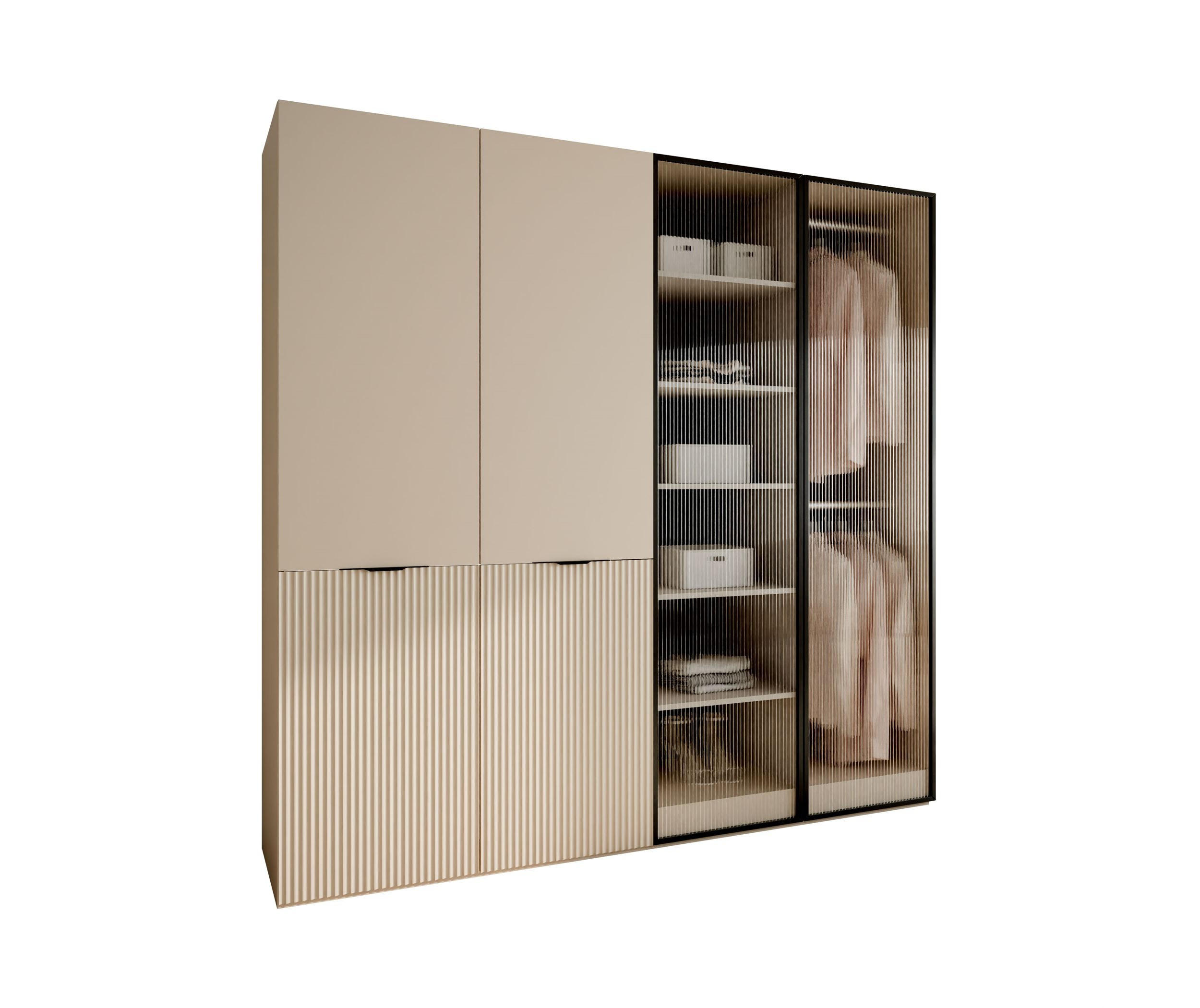 Lookway Kleiderschrank Kaschmir, Transparent 202x200x49 cm