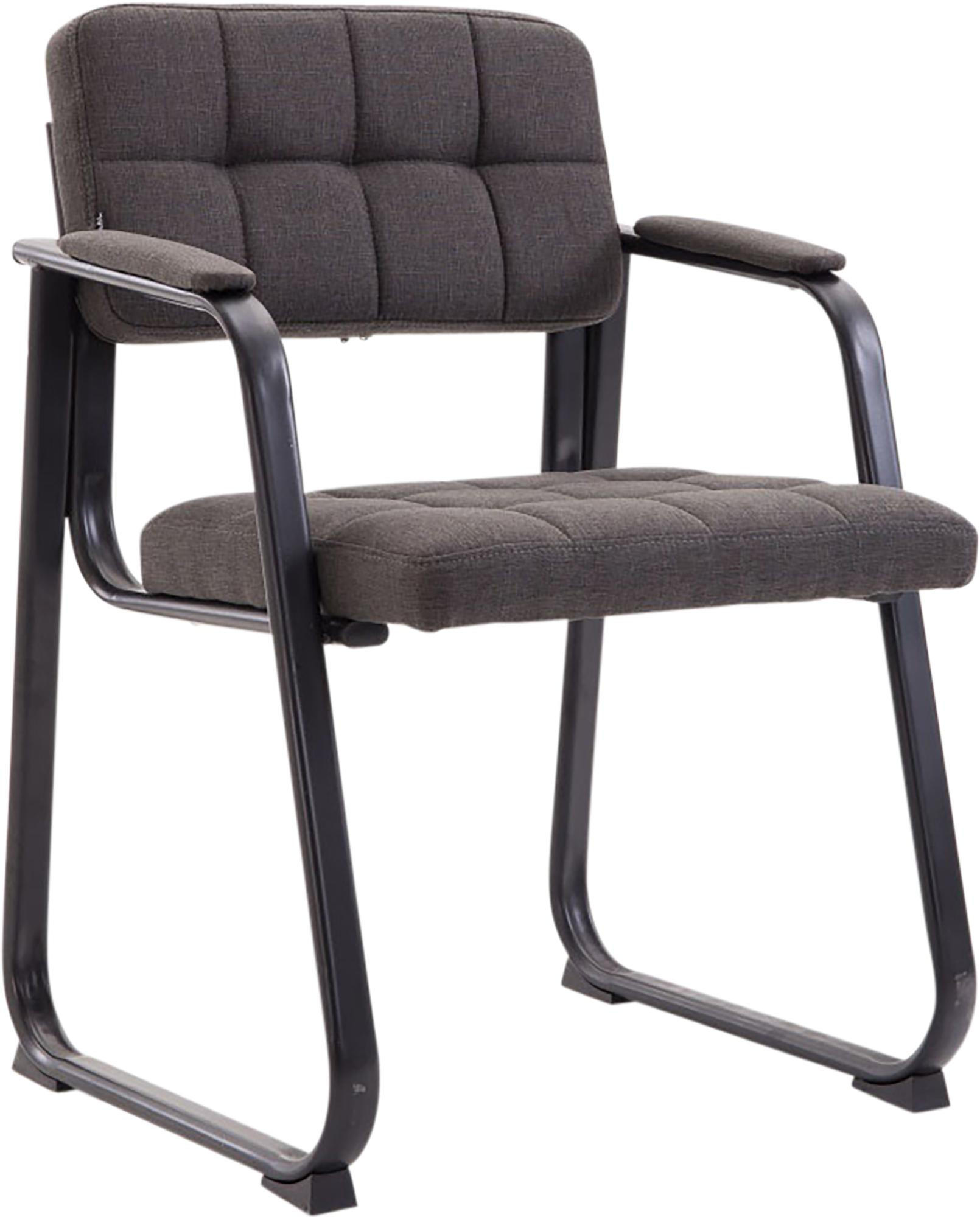 ARMLEHNENSTUHL Stoff dunkelgrau - Dunkelgrau, Textil/Metall (59/84/58cm) - CLP