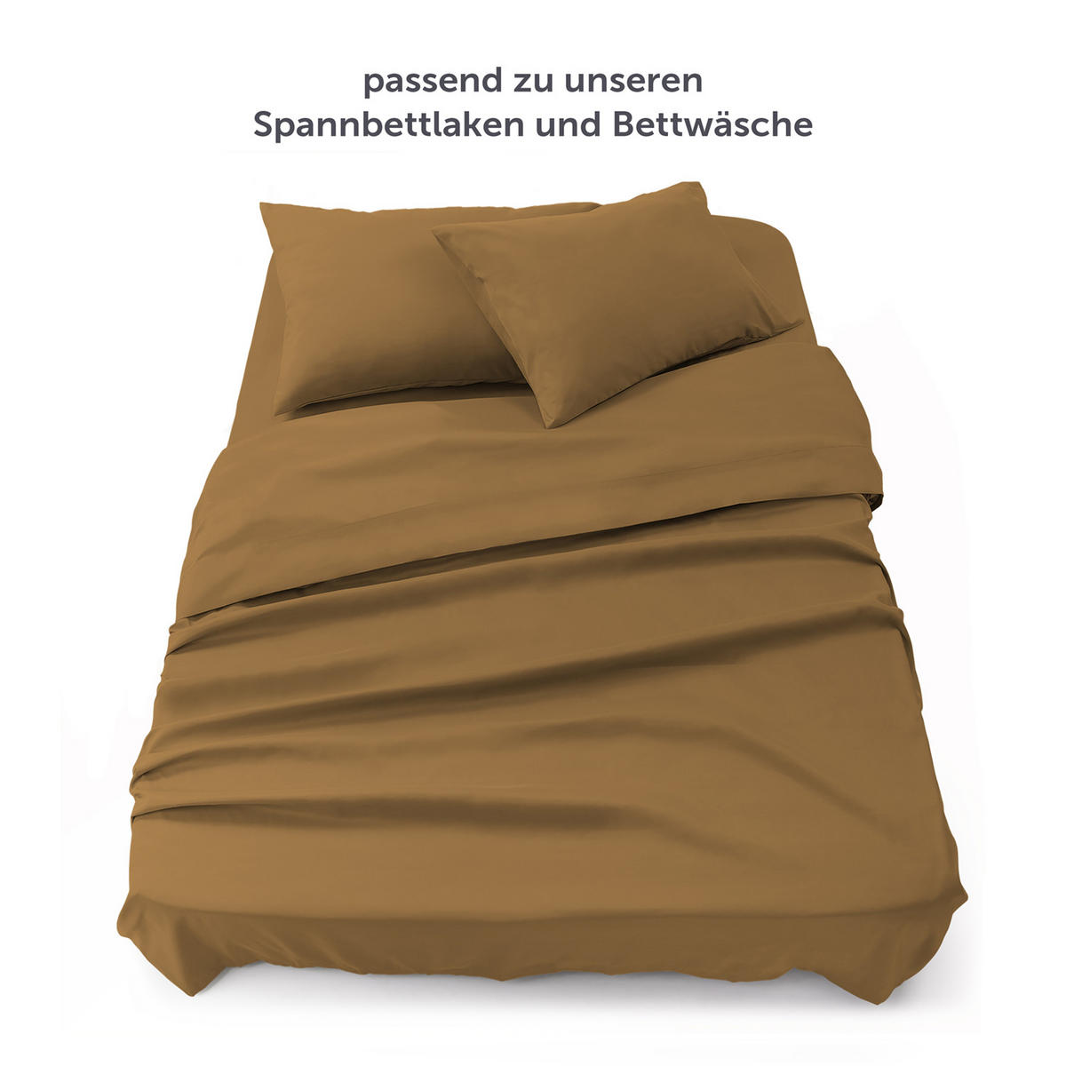 BETTTUCH ohne Gummi 320/275 cm, in Braun - Braun, Textil (275/320cm) - Blumtal