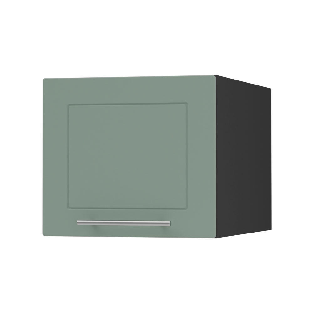 KLAPPHÄNGESCHRANK Kvantum W6B/45 Mint Matt / Schwarz Matt 45 / 59 / 36cm - Schwarz/Mintgrün, Holz/Holzwerkstoff (45/36/59cm) - Feldmann-Wohnen