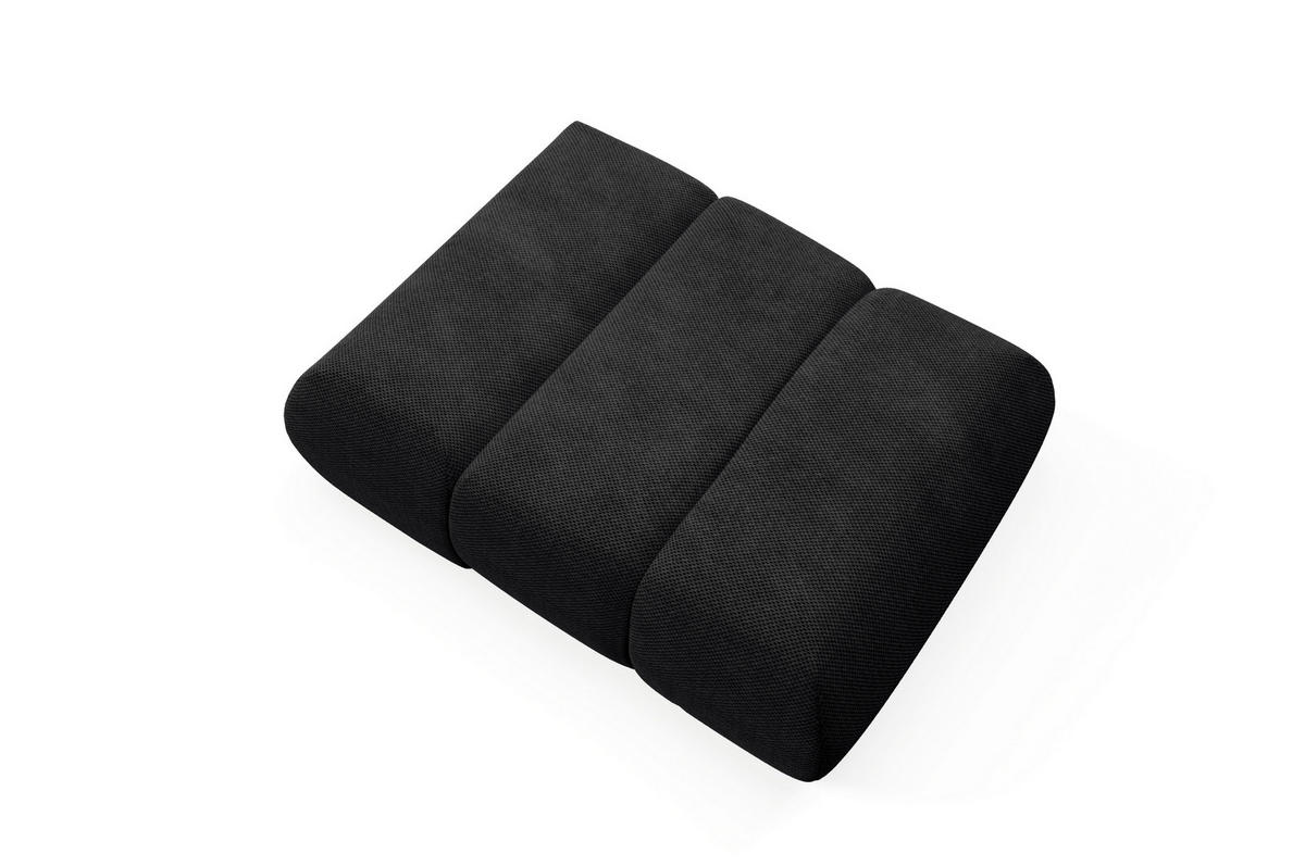 SESSEL ATOMO, Modern Polstersessel Loungesessel, Velours-Stoff Schwarz - Schwarz, Holz/Metall (98/82/134cm) - MASSENO