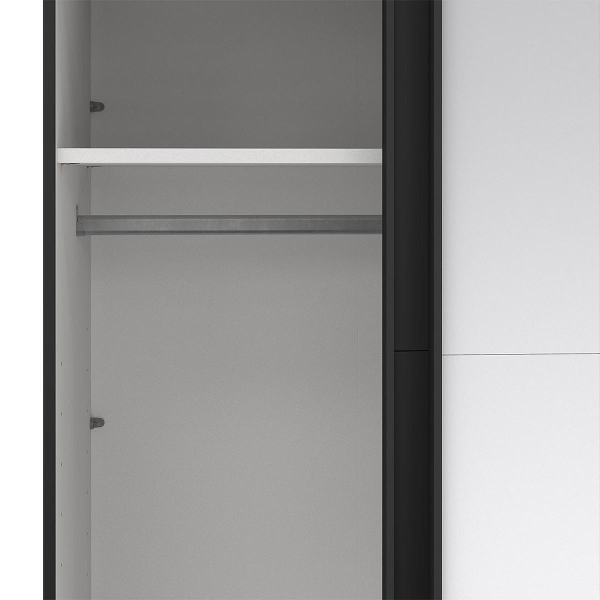 SCHIEBETÜRENSCHRANK, Catania, Schwarz, Holzwerkstoff, 179 x 67 x 221 cm - Schwarz, Holzwerkstoff (179/221/67cm) - ebuy24