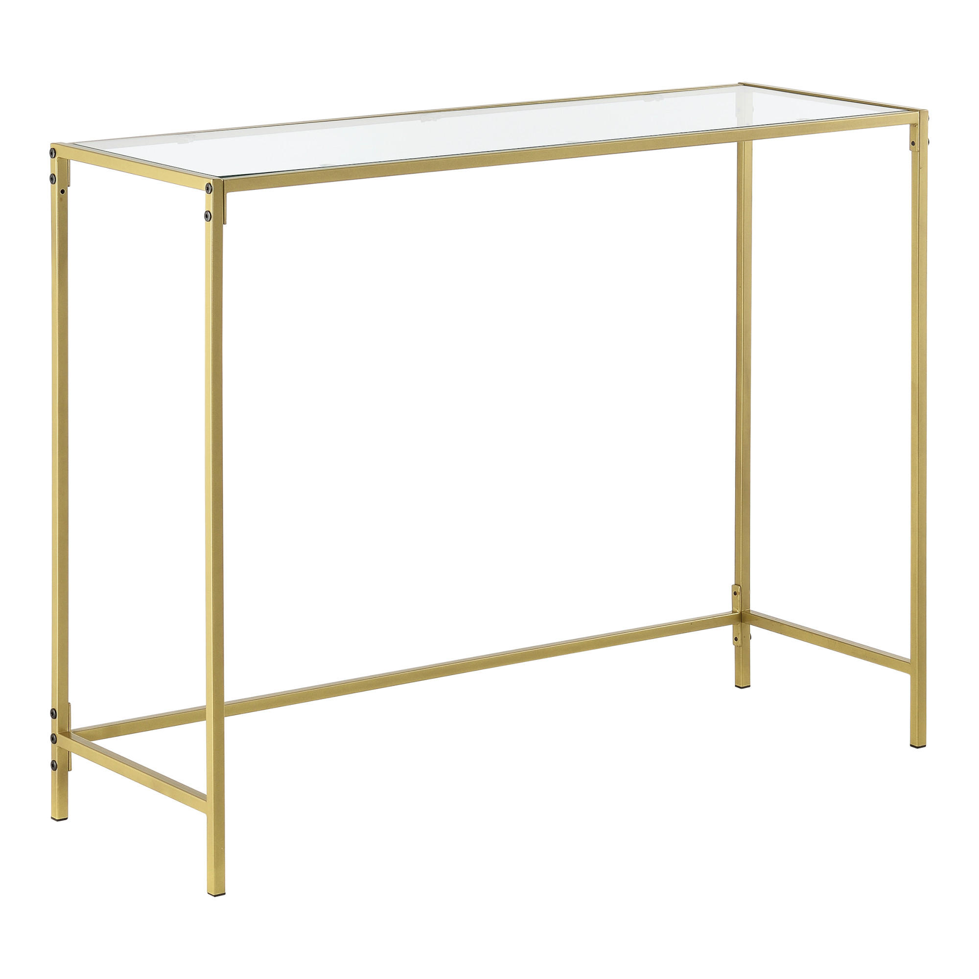 KONSOLENTISCH Alajärvi - Goldfarben, Glas (35/100/80cm) - [en.casa]