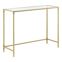 KONSOLENTISCH Alajärvi - Goldfarben, Glas (35/100/80cm) - [en.casa]