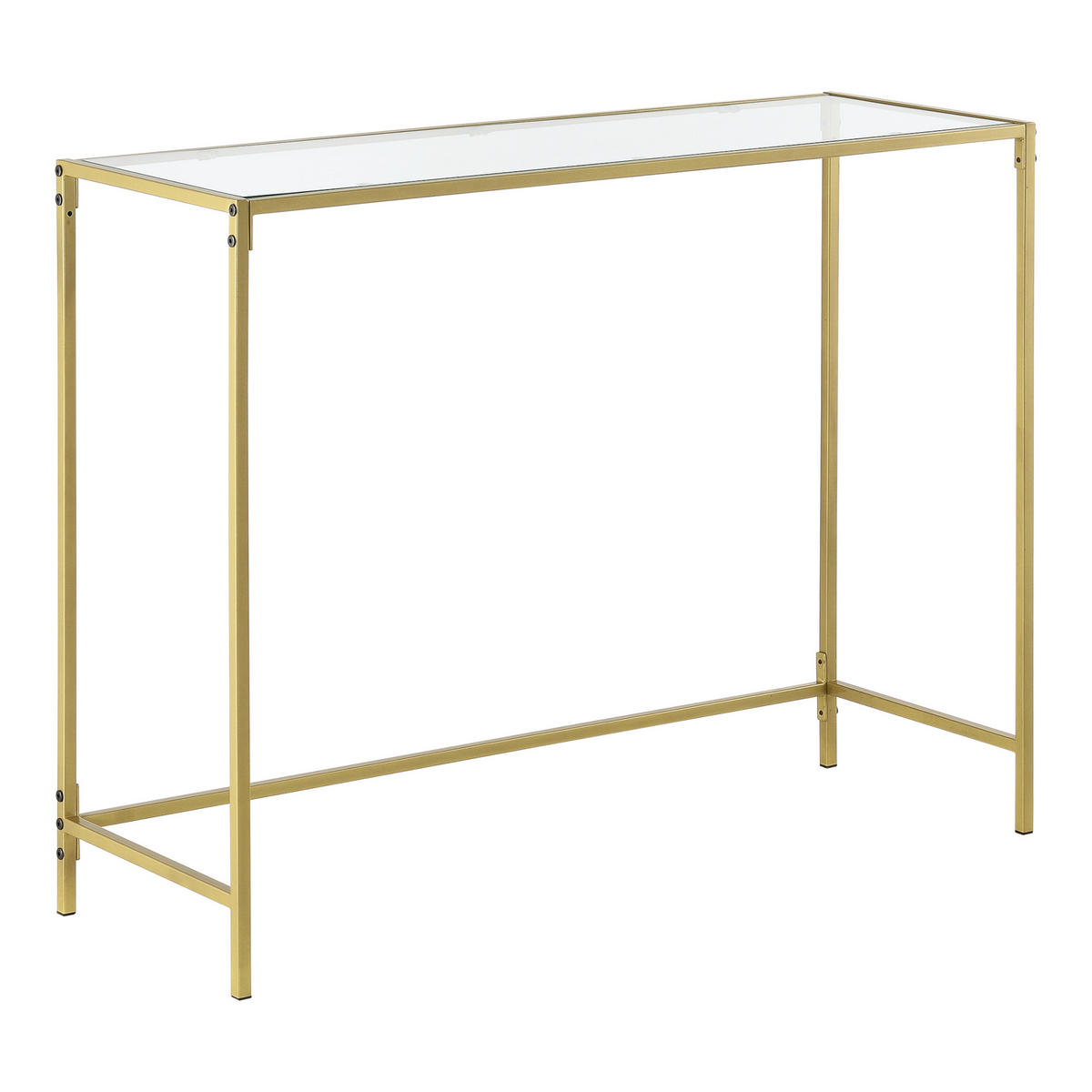 KONSOLENTISCH Alajärvi - Goldfarben, Glas (35/100/80cm) - [en.casa]