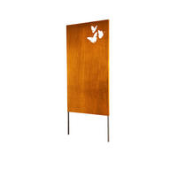 SICHTSCHUTZZAUN BUTTERFLY - Orange, Metall (100/180cm) - Home Deluxe