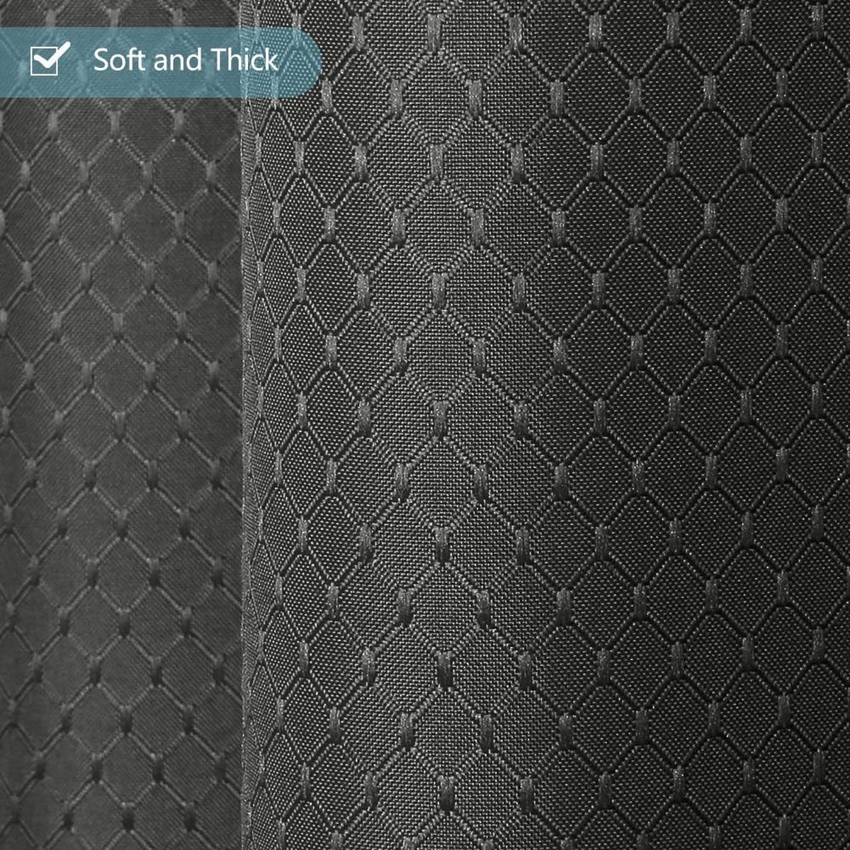 DUSCHVORHANG Waffelstruktur Stoff wasserdicht für Badewanne oder Badezimmer Dunkelgrau - Grau, Textil (200/180cm) - MCBOSON