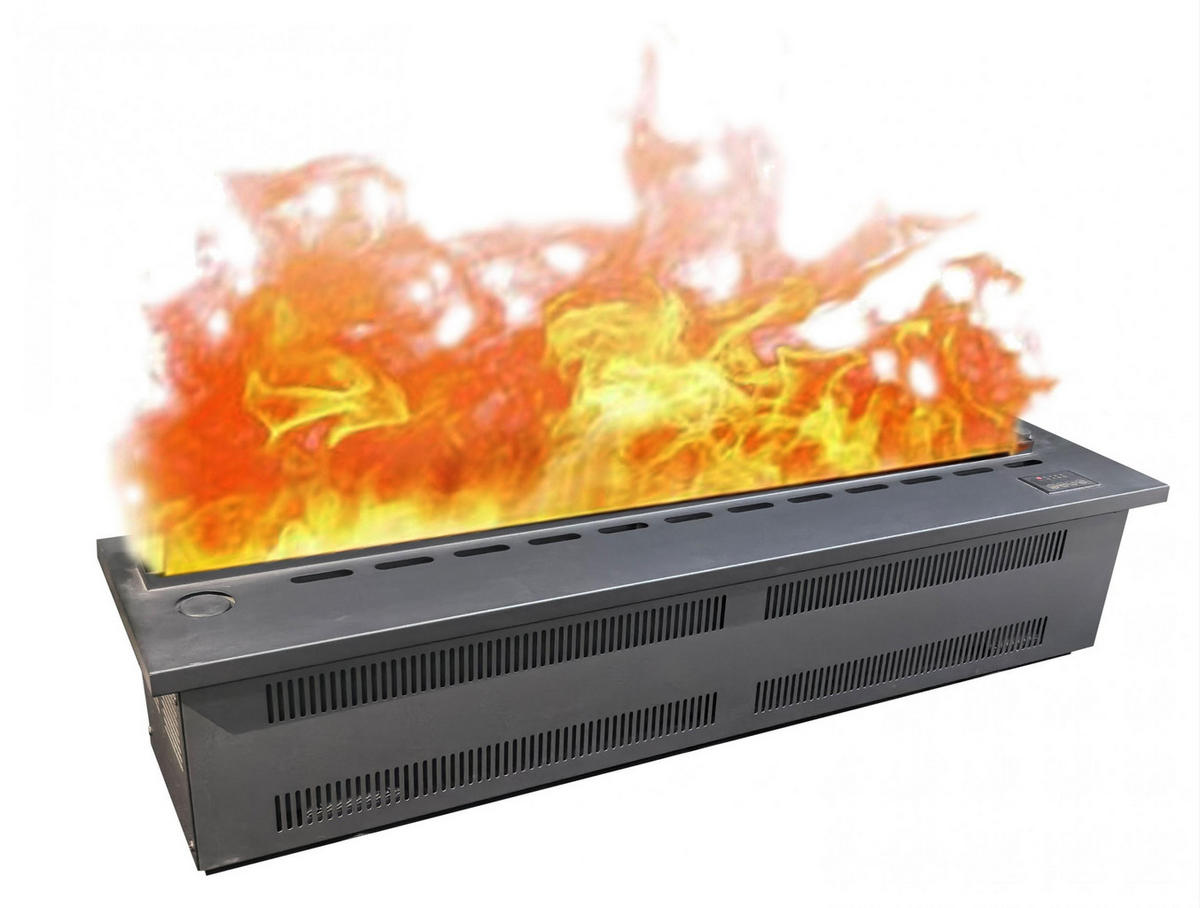 WASSERKAMIN zur Dekoration Schwarz Einfügemuster 3 L Tank - Schwarz, Metall (70/24/19cm) - Purline