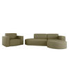 SOFASET Palma In Scala - Opal, Holzwerkstoff/Textil (236/78/165cm) - Fun Möbel