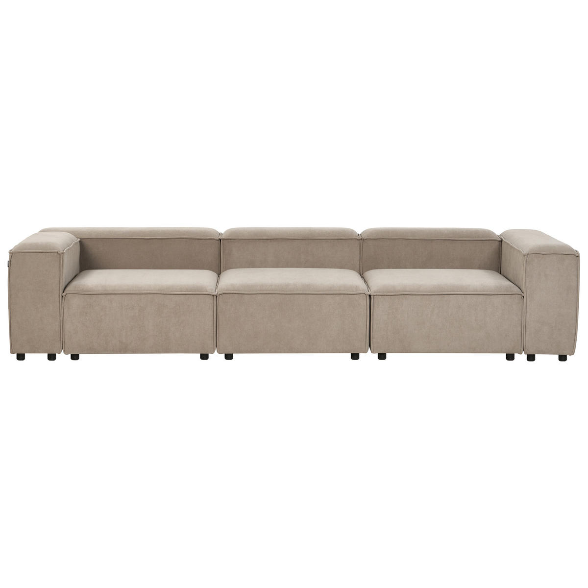 MODULÁRNÍ POHOVKA 3-místná Světle hnědá Manšestr Ardal - světle hnědá, textil (328/68/120cm) - Beliani