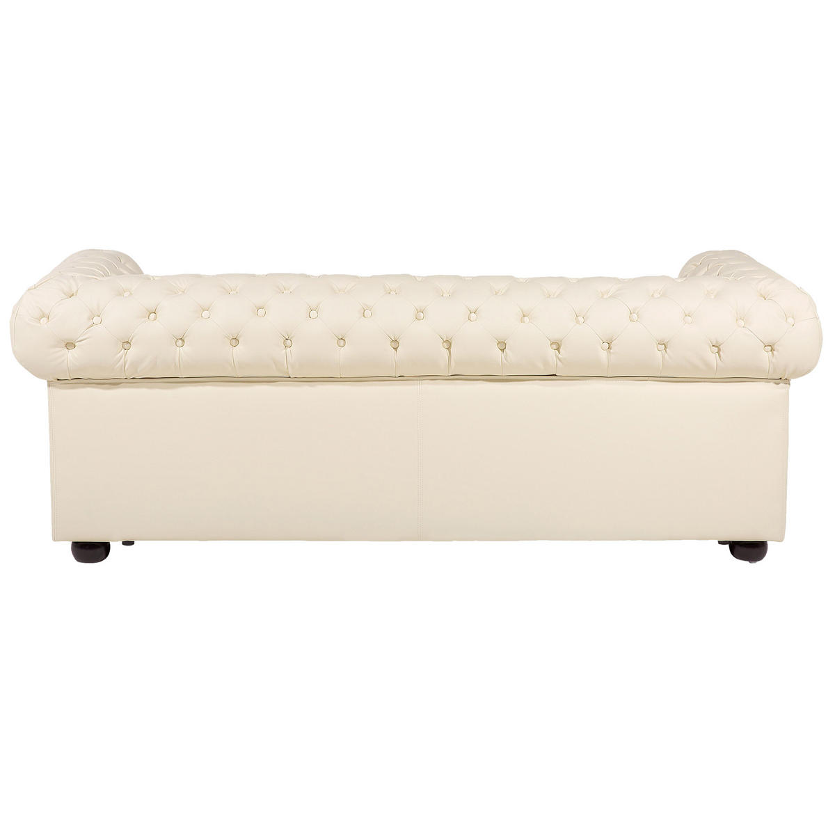 SOFA-SET 4-sitzer Leder Beige Chesterfield - Beige, Leder (195/70/90cm) - Beliani