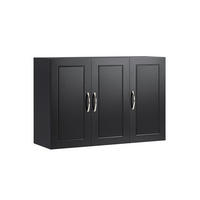 HÄNGESCHRANK Schwarz - Schwarz, Holzwerkstoff (90/60/30cm) - SoBuy