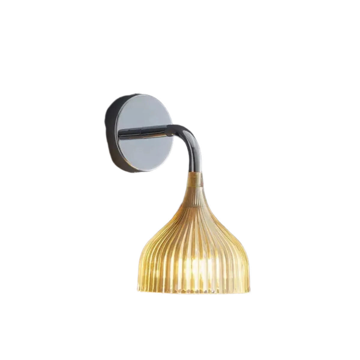 WANDSTRAHLER Dreifarbiges Licht 13.5/13.5/24 cm - Gelb, Metall (13.5/24/13.5cm) - Authentics