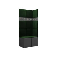 MOBILIER PENTRU HOL Orion I - verde/grafit, material plastic/compozit lemnos (84/186/46cm) - MIRJAN24