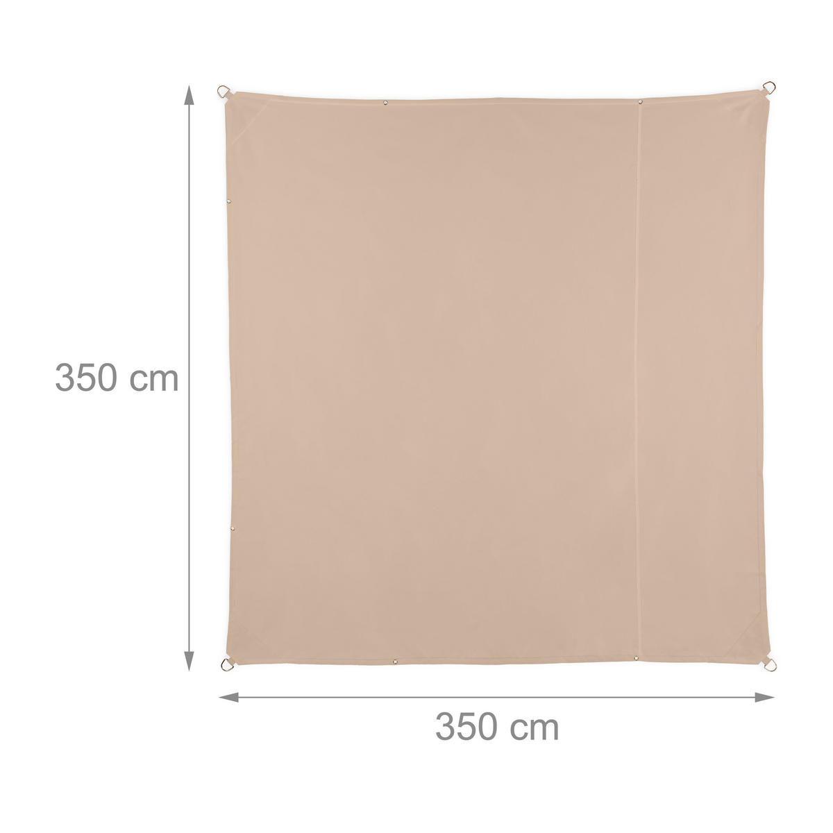 SJENILO - bež, tekstil/metal (350/350cm) - Relaxdays