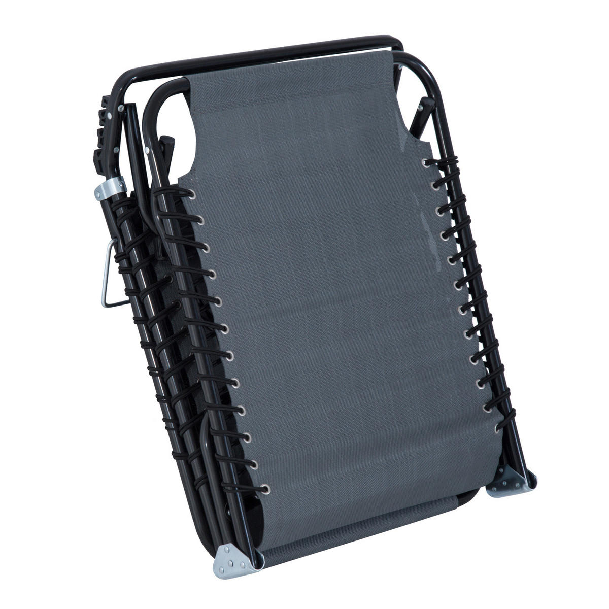 KLAPPLIEGE - Dunkelgrau, Kunststoff/Metall (58/76/197cm) - Outsunny