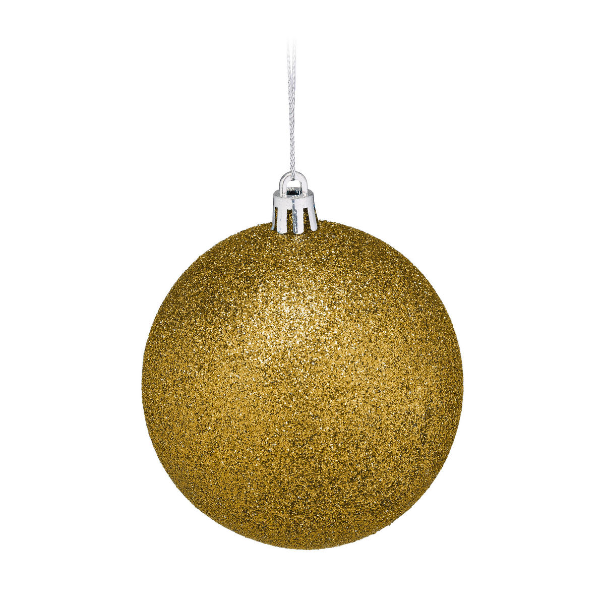 WEIHNACHTSKUGELN-SET 110-tlg. - Goldfarben, Kunststoff (8/9/8cm) - Relaxdays
