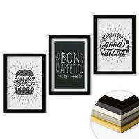 WANDBILDER 3er-Set - 20x30 cm Schwarzer Rahmen - Grafiken, Lebensmittel, kulinarische Slogans - Schwarz, Kunststoff (20/30cm) - ArtPrintCave