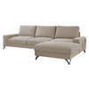 ECKSOFA Flavio, Seite: Rechts - L4+L2F+R1F - Beige/Schwarz, Holz/Textil (300/179cm) - MIRJAN24