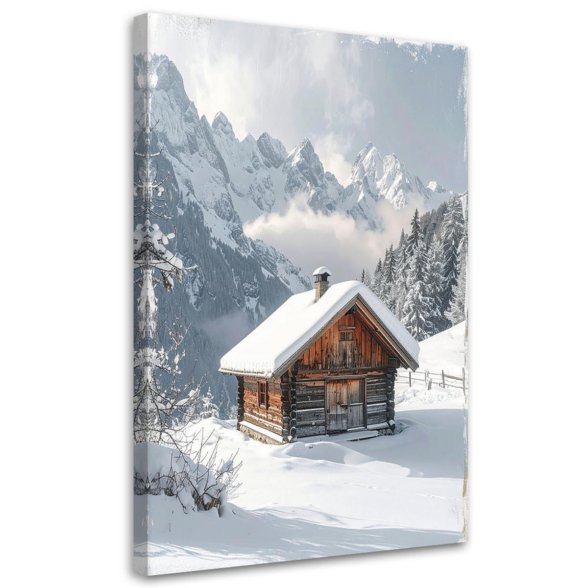 LEINWANDBILD Weihnachten 70x100cm - Weiß, Textil (70/100cm) - Feeby