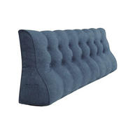 RÜCKENKISSEN Körperkontur Leinenlook Dunkelblau 200 cm - Blau, Textil (55/200cm) - Vercart