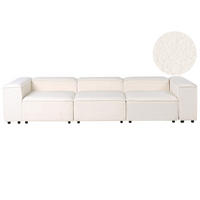 3-SITZER-MODULSOFA Bouclé Cremeweiß Ardal - Creme, Textil (326/68/119cm) - Beliani
