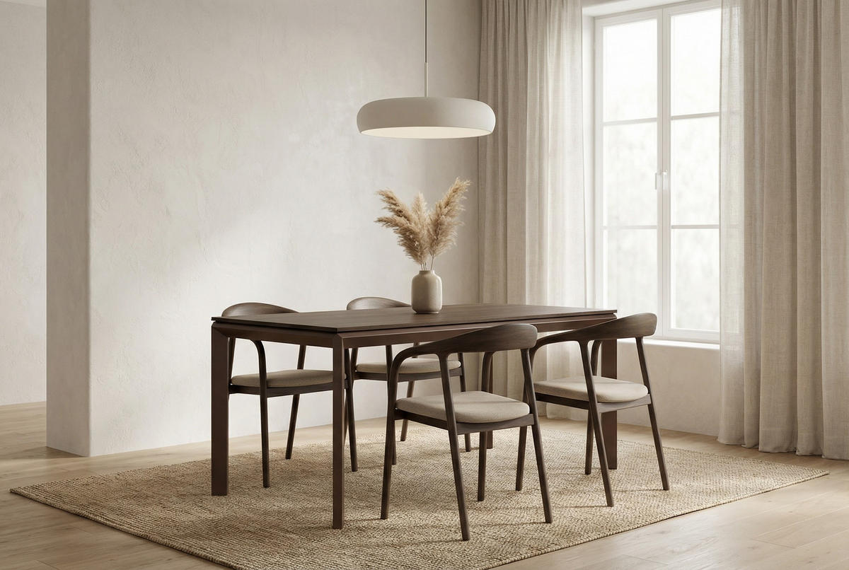 ESSTISCH FADO - Kastanienfarben/Braun, Holzwerkstoff (90/160/76cm) - Meblini