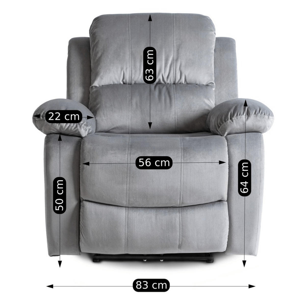 RELAXSESSEL ARON fürs Wohnzimmer Grau - Grau, Textil (53/101/88cm) - makarowski meble