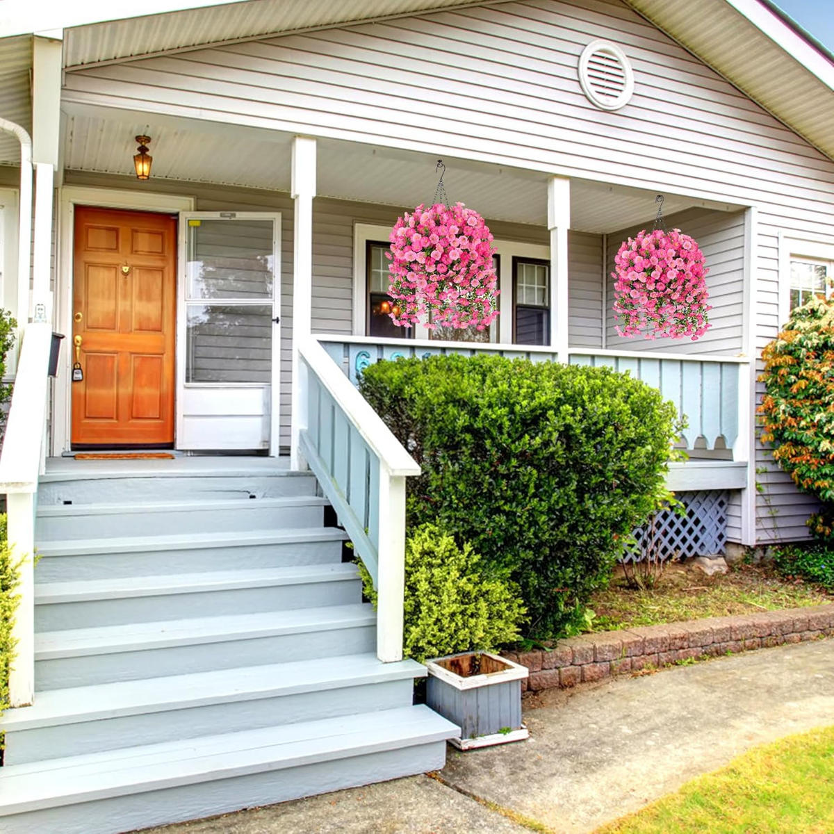 KUNSTBLUME 2 Stück Kunstblumen Veilchen Hängend - Hellrosa, Kunststoff (75cm) - Kaket