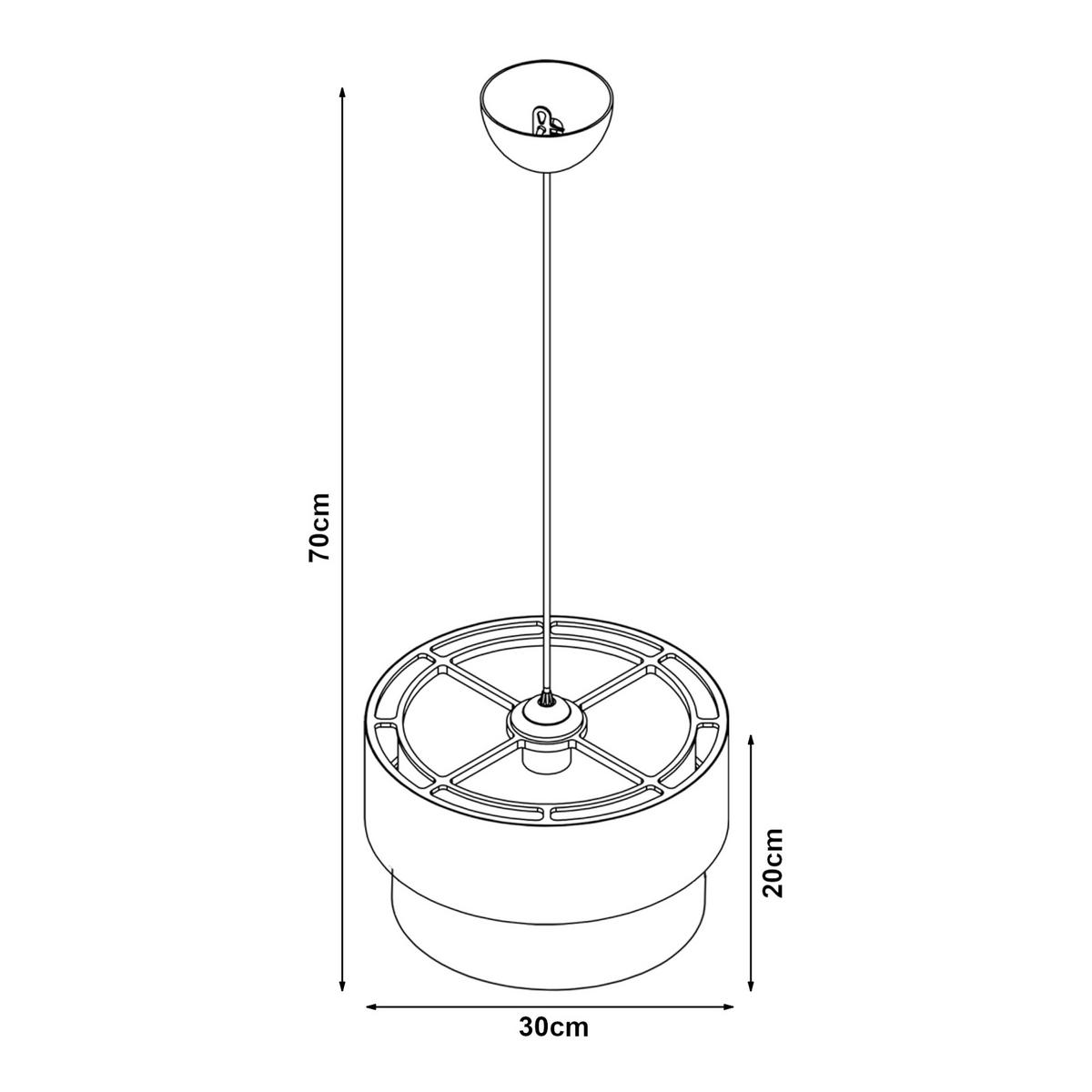 HÄNGELEUCHTE Lurgan - Weiß, Textil (30/30/70cm) - lux.pro