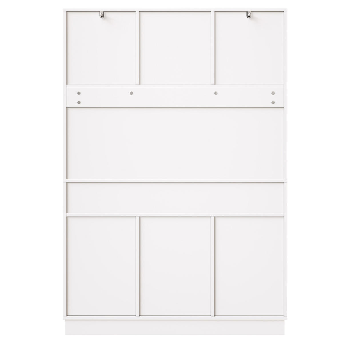 BUFFET 120/40/183,5 cm weiß aus MDF mit LED-Beleuchtung - Weiß, Holzwerkstoff (120/183.5/40cm) - OKWISH