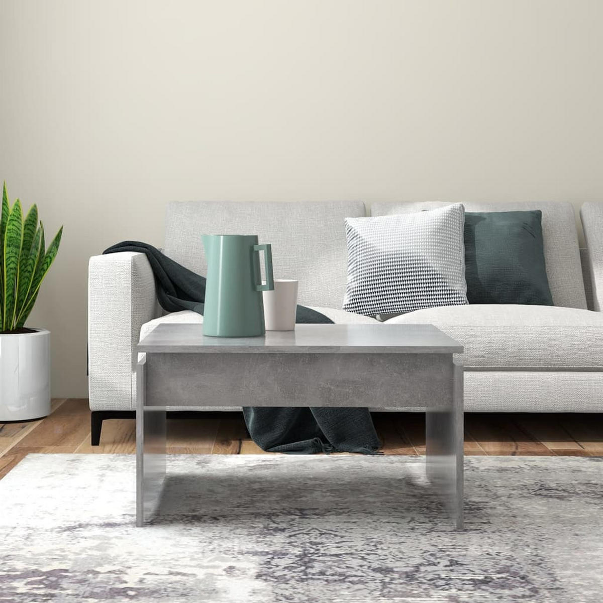 COUCHTISCH Betongrau 68x50x38 cm Holzwerkstoff - Grau, Holzwerkstoff (68/50/38cm) - furnicato