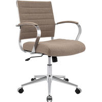 DREHSTUHL Stoff Taupe - Taupe/Chromfarben, Leder/Textil (57/90/62cm) - CLP