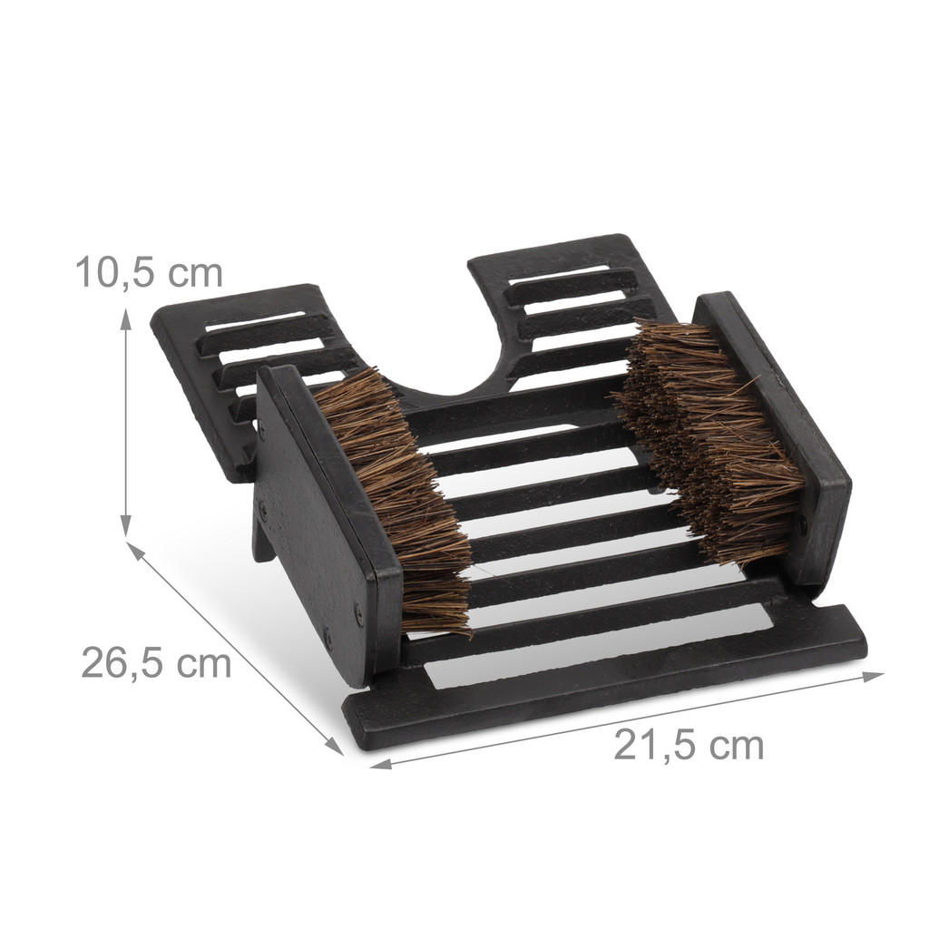 Thumbnail - Relaxdays Schuhabstreifer, Schwarz, Metall, 21.5x26.5 cm, Teppiche & Böden, Fuß & Stufenmatten, Fußmatten und Schmutzfan...