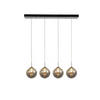 HÄNGELEUCHTE Energie 4-flammig 70/15/150 cm - Grau, Glas (70/15/150cm) - Nettlife