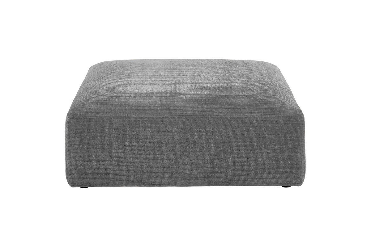SOFA SITZELEMENT SEPHI Grau Cord - Schwarz/Grau, Kunststoff/Textil (107/39/107cm) - KAWOLA