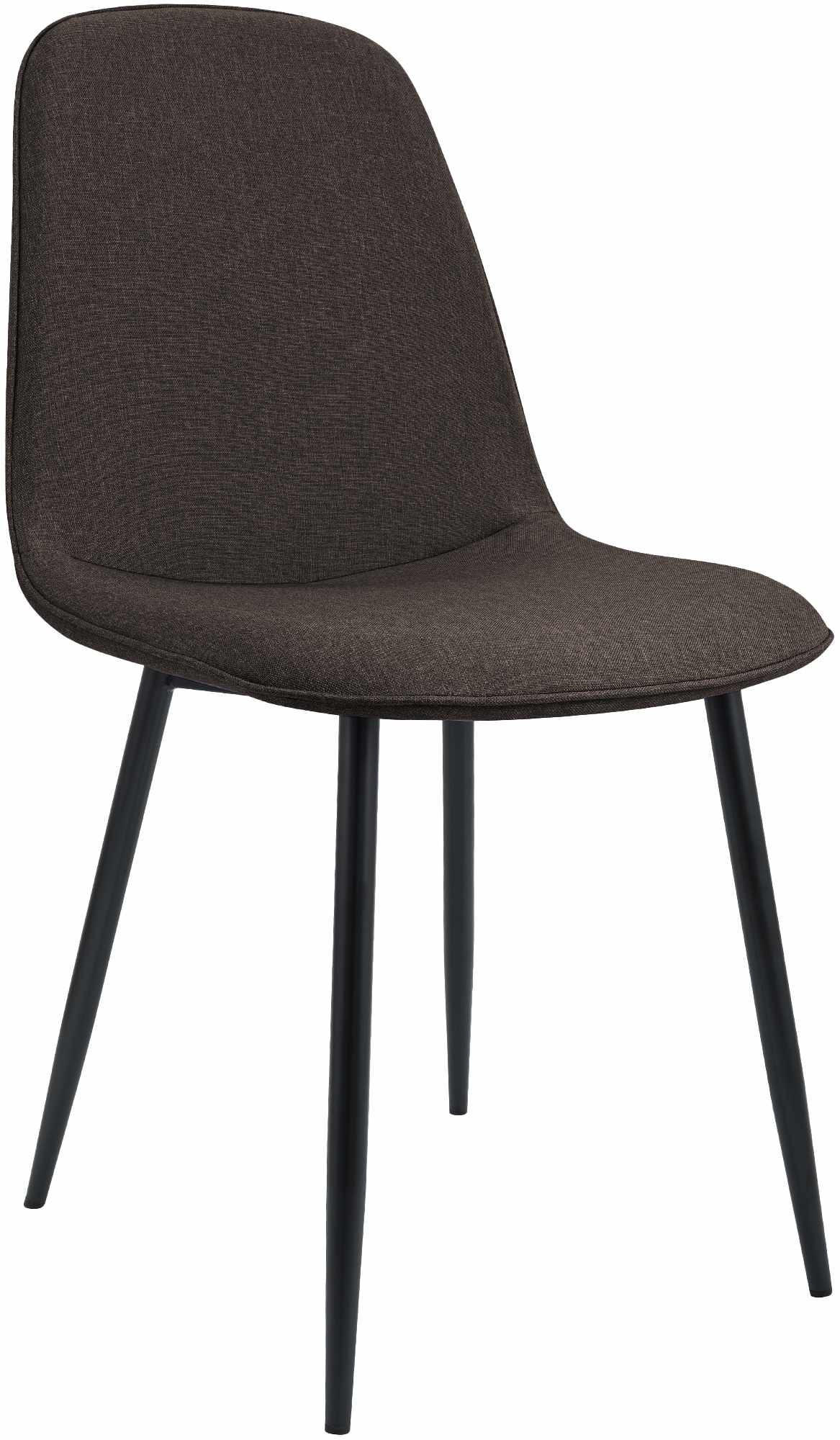 ESSZIMMERSTUHL Stoff Braun - Schwarz/Braun, Textil/Metall (45/88/54cm) - CLP
