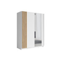 KLEIDERSCHRANK - 150.6 cm x 62 cm - holz - weiß Calela - Weiß, Holz (150.6/198.5/62cm) - Vente-Unique