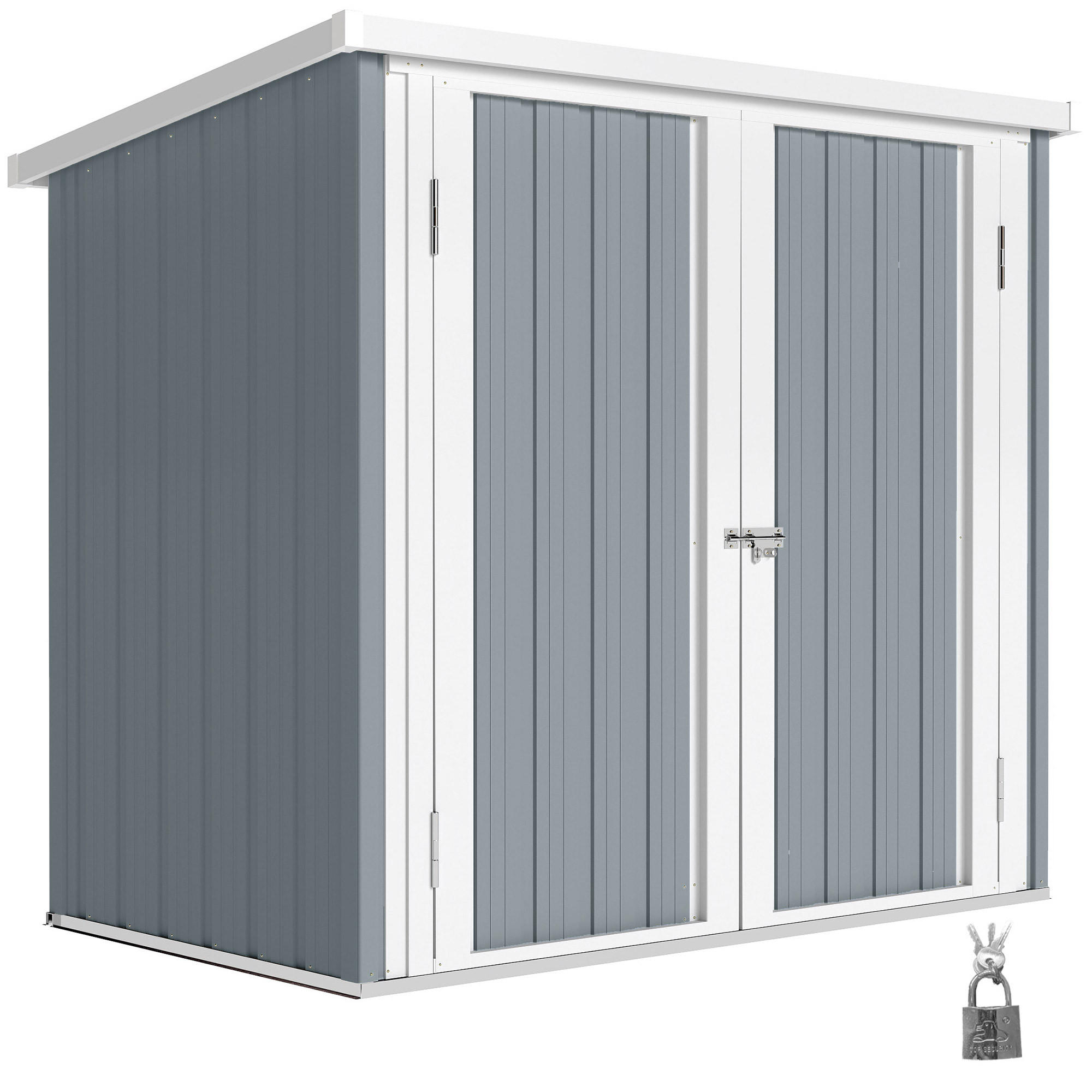 GARTENHAUS Grau 1 Stück - Grau, Kunststoff/Metall (86/134/147cm) - GiPP
