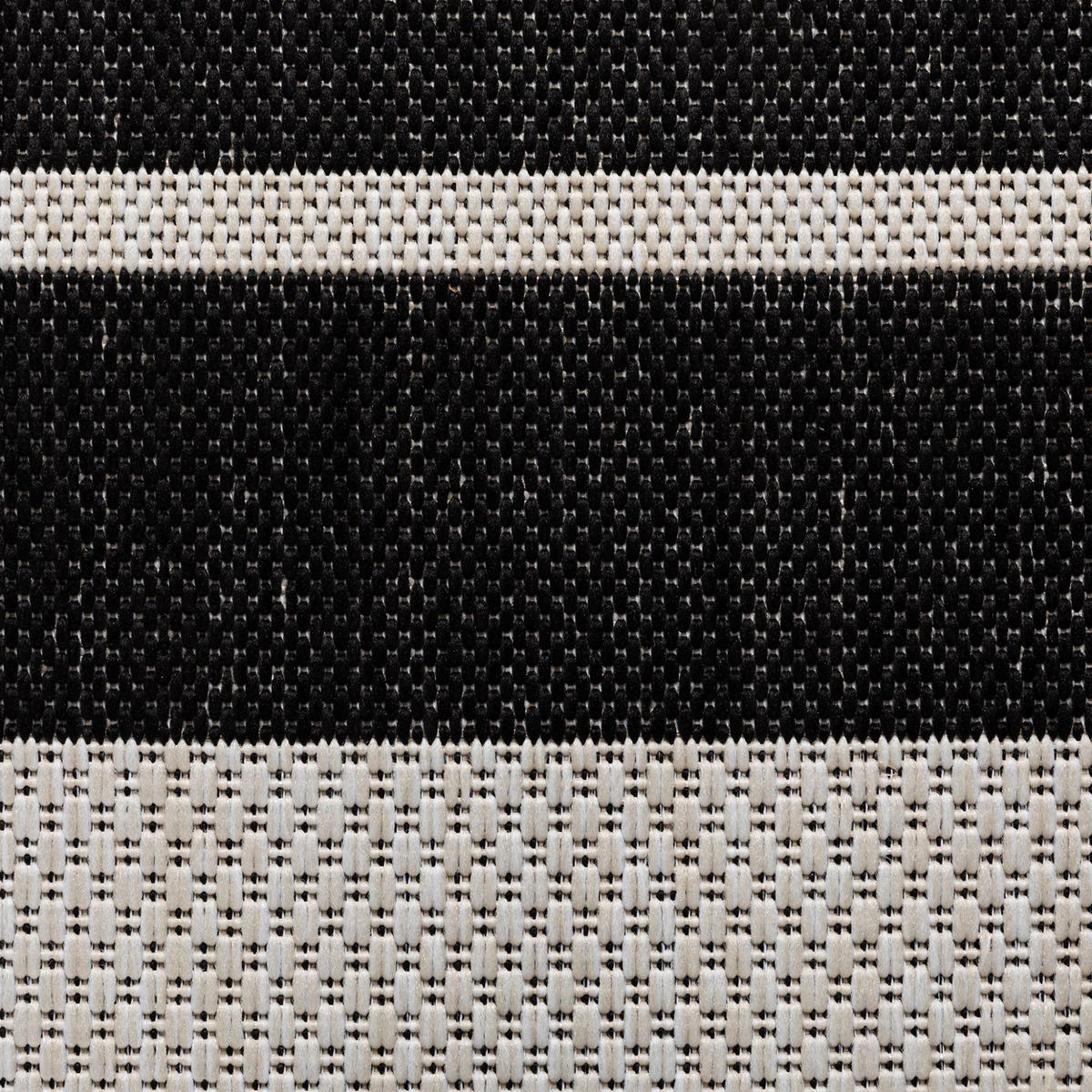 OUTDOORTEPPICH 160/230 cm Bergen Streifen - Schwarz, Textil (160/230cm) - Steffensmeier