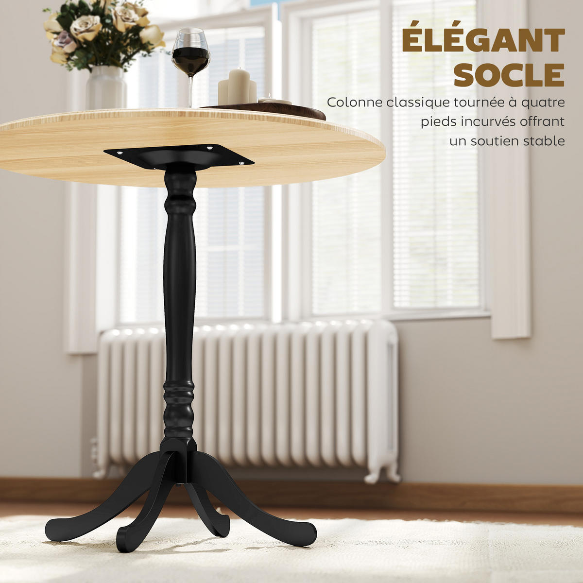 ESSTISCH Naturholz 1 Stück - Beige, Kunststoff (80/80/75cm) - GiPP