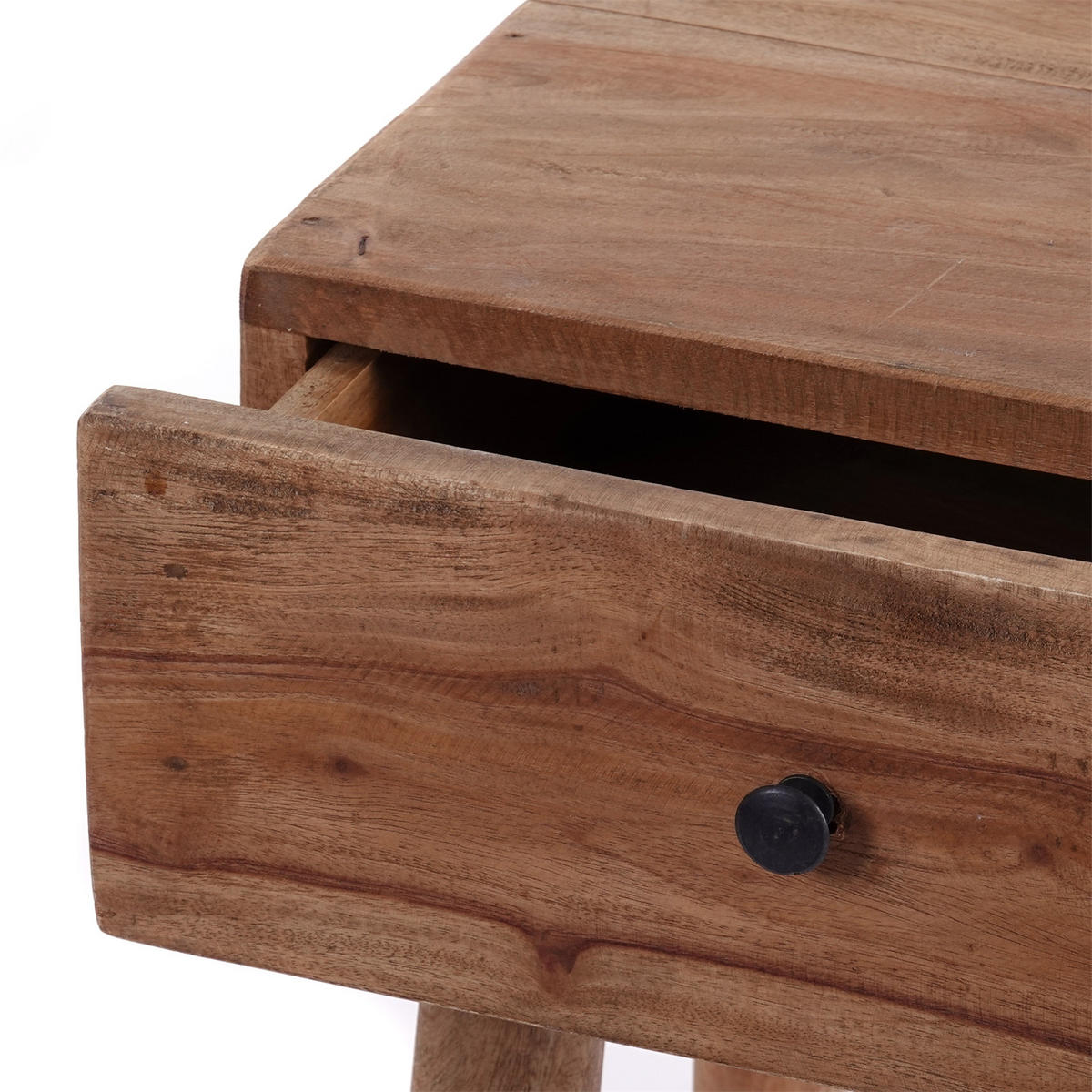 BEISTELLTISCH Sleek 50 Mahagoni Holz, mit Schublade naturfarben - Braun, Holz (35/40/50cm) - CREEDWOOD
