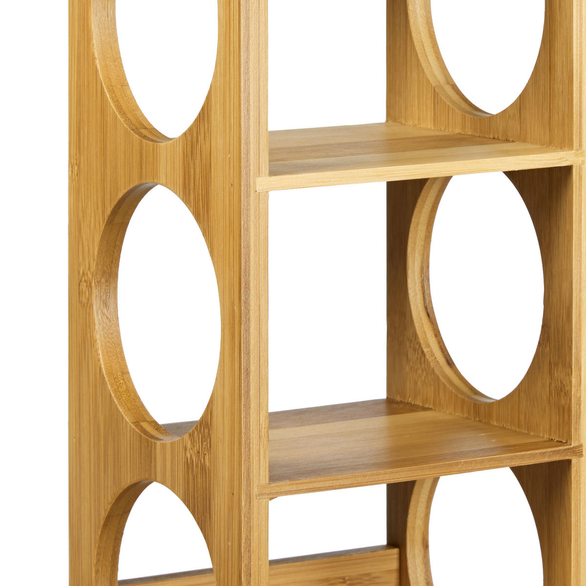 WEINREGAL - Hellbraun, Holz (14/53/12cm) - Relaxdays