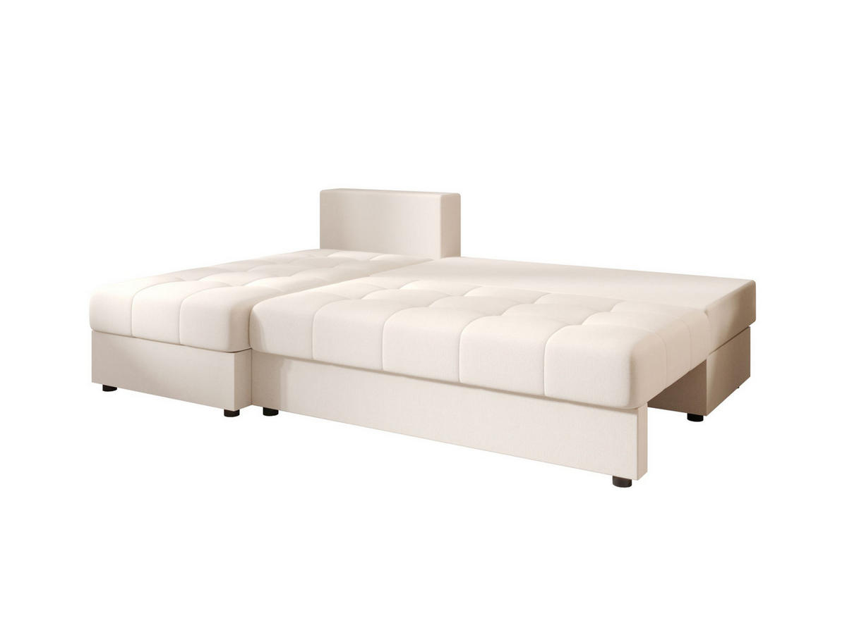 ECKSOFA MOS L Cosmic 10 Links mit Schlaffunktion - Beige, Textil (200/143cm) - Bedante