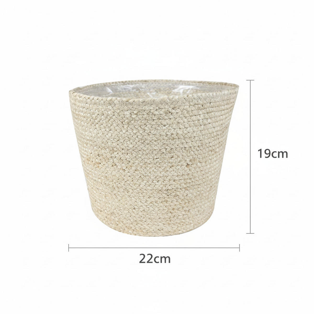 PFLANZENTOPF Selin Ø22cm Höhe 19cm - Naturfarben, Naturmaterialien (22/19cm) - MEERGroothandel
