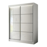 SCHRANK Weiß PEAK+SZPROSY Schiebetür 150 cm 150x61x215 cm - Weiß, Holzwerkstoff (150/215/61cm) - Sepro Meble