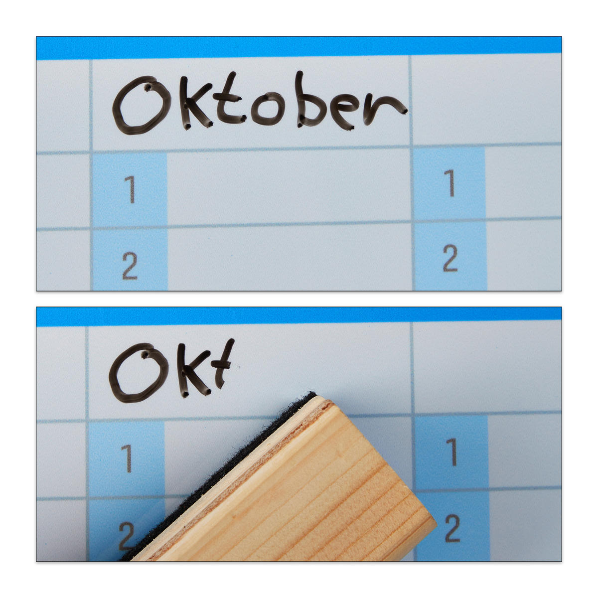 WHITEBOARD Planer - Weiß, Metall (90/60/5cm) - Relaxdays