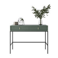 KONSOLE MIDNIGHT mit Schubladen auf Gestell grün - Schwarz/Grün, Holzwerkstoff (50/104/77cm) - Lookway