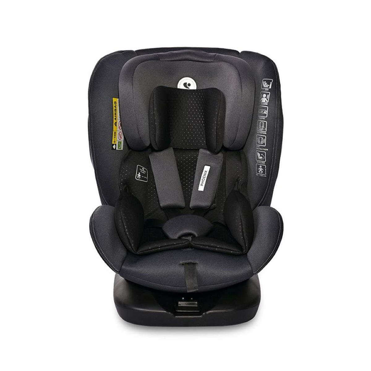 KINDERSITZ Phoenix i-Size Isofix schwarz Gruppe 0+/1/2/3 (40-150cm) Top Tether - Schwarz, Kunststoff (46/75/50cm) - Lorelli