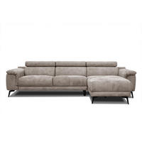 ECKSOFA FIERO 4-Sitzer, beige - Beige/Schwarz, Holzwerkstoff/Textil (288/170cm) - Courtois Laville